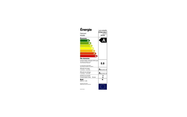 ELECTROLUX ASF47005W - &Eacute;tiquette &eacute;nergie