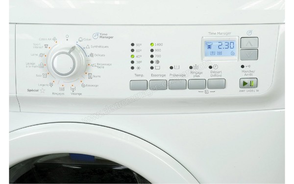 ELECTROLUX AWF14591W/1 - Panneau de commandes (cr&eacute;dit : Darty)