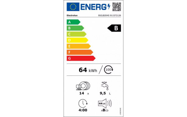 ELECTROLUX E62LB204S - &Eacute;tiquette &eacute;nergie v2
