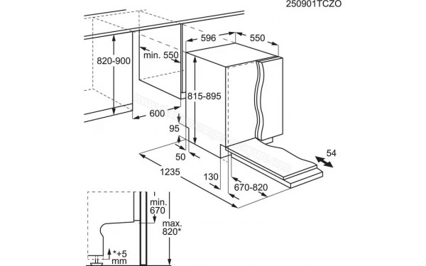 ELECTROLUX E82LA201S - Dimensions