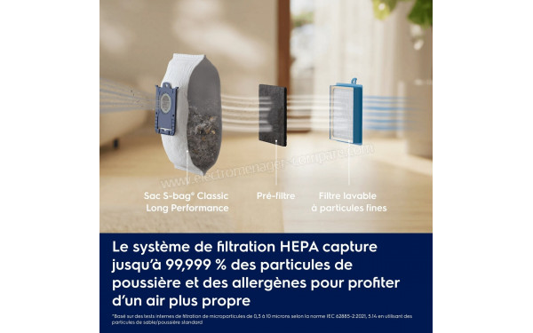 ELECTROLUX EB71U1GG - Syst&egrave;me de filtration HEPA
