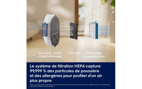 ELECTROLUX EB71U1LDB - Syst&egrave;me de filtration HEPA