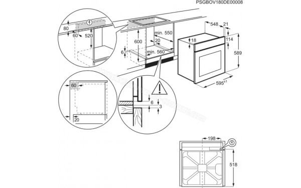 ELECTROLUX EBF4P46X 2024 - Dimensions
