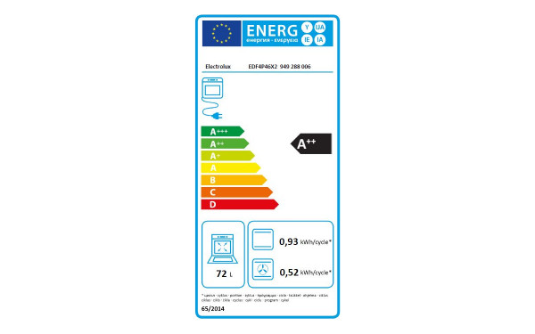 ELECTROLUX EDF4P46X2 2024 - &Eacute;tiquette &eacute;nergie