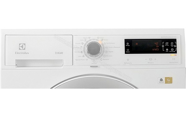 ELECTROLUX EDH3497RDW - Panneau de commandes (cr&eacute;dit : Darty)