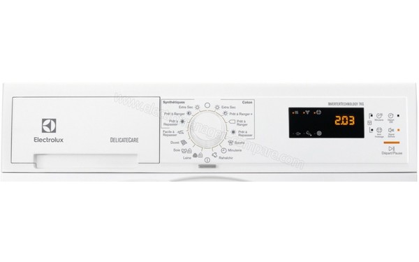 ELECTROLUX EDH3675PDW - Panneau de commandes (cr&eacute;dit : Darty)