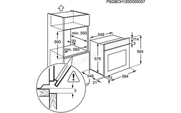 ELECTROLUX EEC44540OW - Sch&eacute;ma d'encastrement