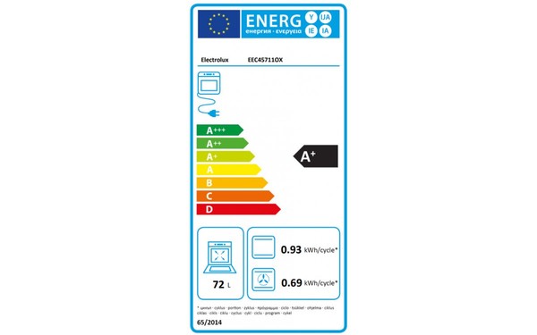 ELECTROLUX EEC45711OX - &Eacute;tiquette &eacute;nergie