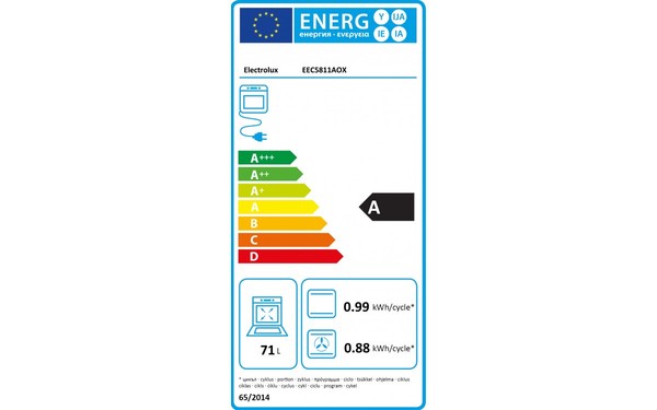 ELECTROLUX EEC5811AOX - &Eacute;tiquette &eacute;nergie