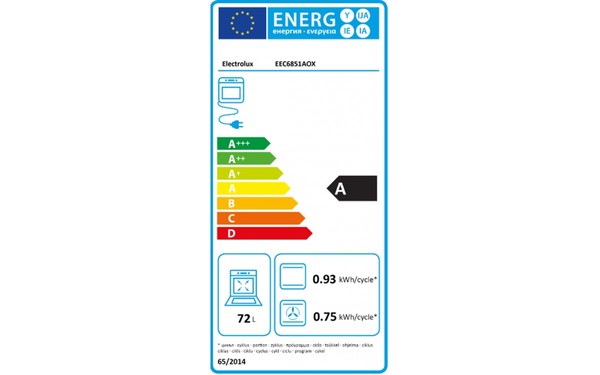 ELECTROLUX EEC6851AOX 2015 - &Eacute;tiquette &eacute;nergie