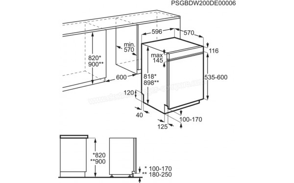 ELECTROLUX EES47310IX - Dimensions
