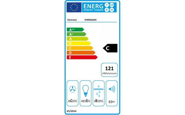 ELECTROLUX EFB90566DX - &Eacute;tiquette &eacute;nergie