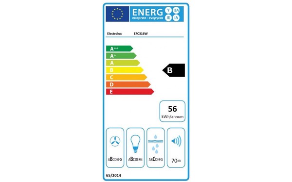 ELECTROLUX EFC316W - &Eacute;tiquette &eacute;nergie