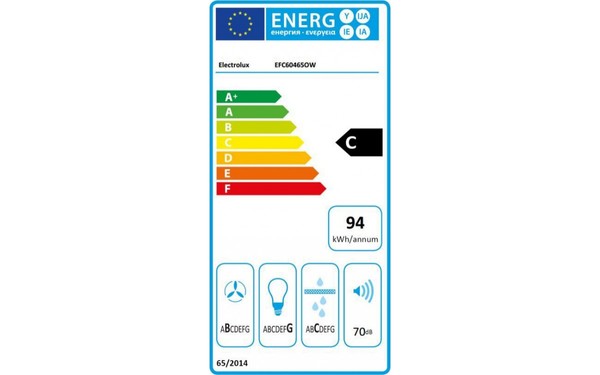 ELECTROLUX EFC60465OW - &Eacute;tiquette &eacute;nergie