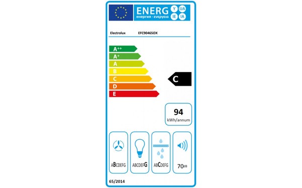 ELECTROLUX EFC90465OX - &Eacute;tiquette &eacute;nergie