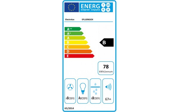 ELECTROLUX EFL10965OX - &Eacute;tiquette &eacute;nergie