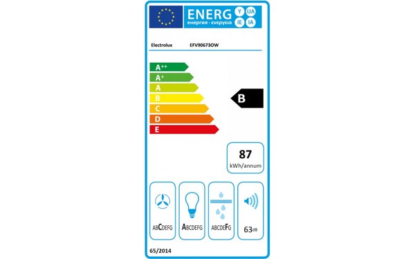 ELECTROLUX EFV90673OW - &Eacute;tiquette &eacute;nergie
