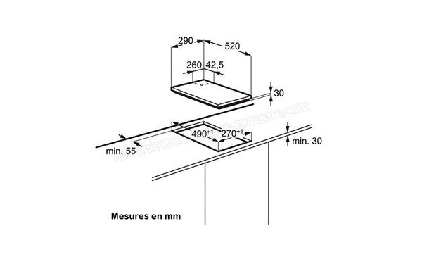 ELECTROLUX EGC3313NOK - Niche d'encastrement