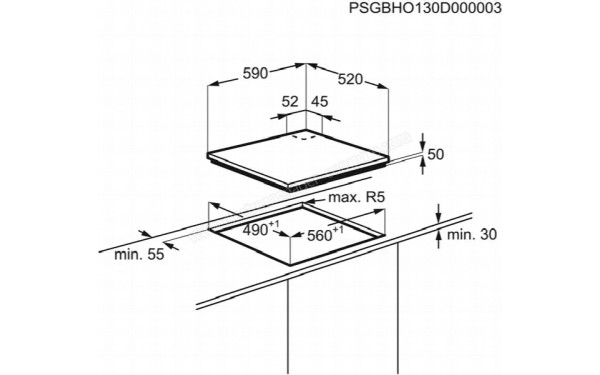 ELECTROLUX EGD6576NOK 2022 - Dimensions