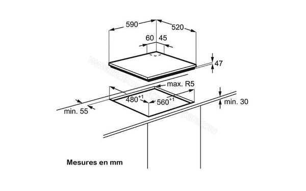 ELECTROLUX EGT6342YOW - Niche d'encastrement