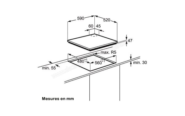 ELECTROLUX EGT6342YOX - Niche d'encastrement