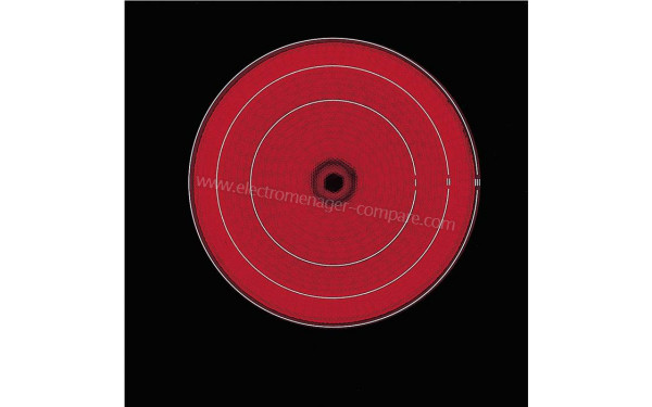 ELECTROLUX EHF6232IOK - Zoom sur le foyer radiant