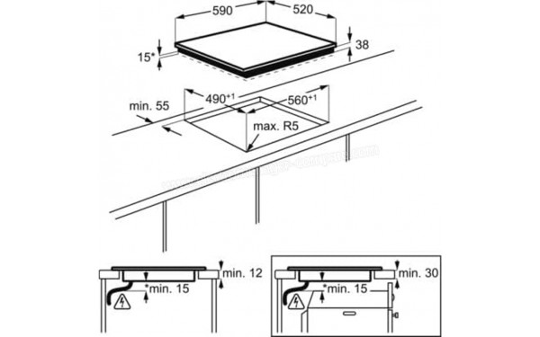 ELECTROLUX EHF6547IW1 2023 - Dimensions
