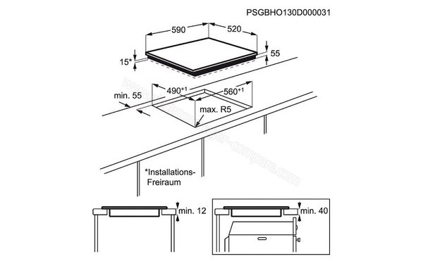 EHM6532IOS - Electrolux EHM6532IOS piano cottura Sabbia Da incasso