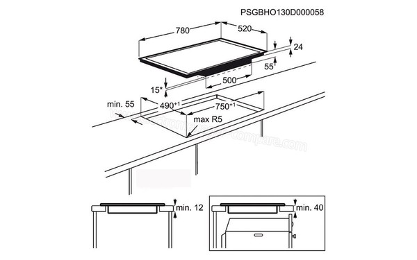 ELECTROLUX EHO8840FOG - Niche d'encastrement