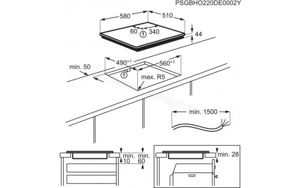 ELECTROLUX EIS62356IZ - Dimensions