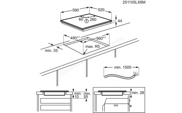 ELECTROLUX EIS67356 2024 - Dimensions