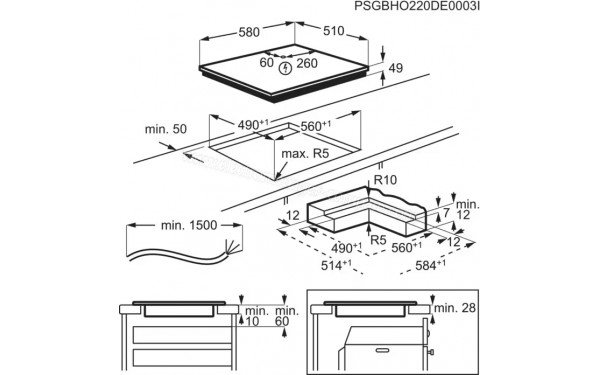 ELECTROLUX EIS67356IZ - Dimensions