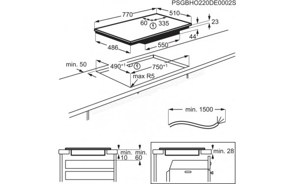 ELECTROLUX EIS87553IZ - Dimensions