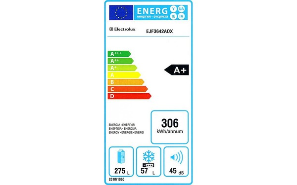 ELECTROLUX EJF3642AOX - &Eacute;tiquette &eacute;nergie