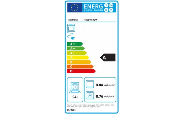 ELECTROLUX EKC54953OW - &Eacute;tiquette &eacute;nergie