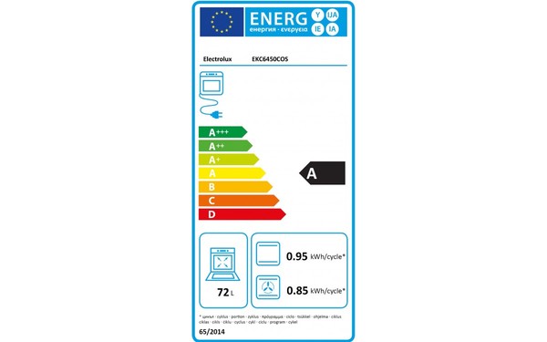 ELECTROLUX EKC6450COS - &Eacute;tiquette &eacute;nergie