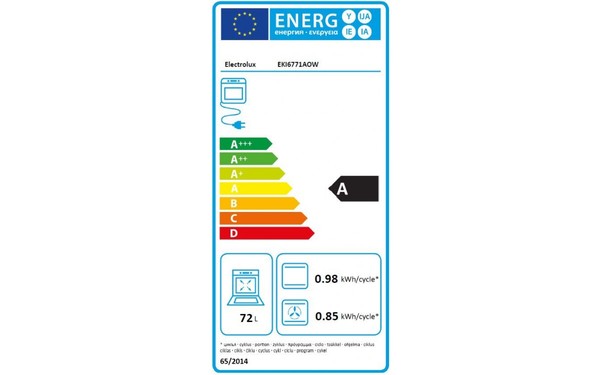 ELECTROLUX EKI6771AOW - &Eacute;tiquette &eacute;nergie