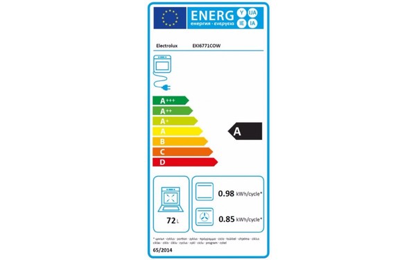 ELECTROLUX EKI6771COW - &Eacute;tiquette &eacute;nergie