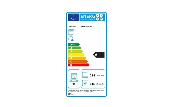 ELECTROLUX EKM6770AOW - &Eacute;tiquette &eacute;nergie