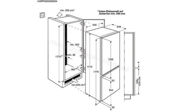 ELECTROLUX ENN2812BOW - sch&eacute;ma d'encastrement