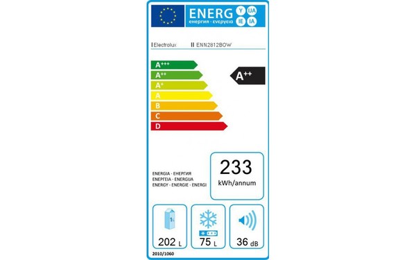 ELECTROLUX ENN2812BOW - &Eacute;tiquette &eacute;nergie