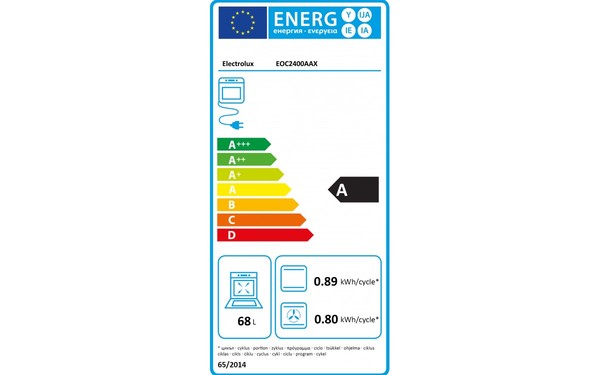 ELECTROLUX EOC2400AAX - &Eacute;tiquette &eacute;nergie