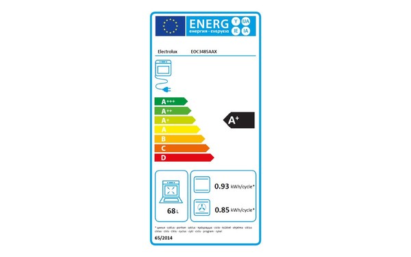 ELECTROLUX EOC3485AAX - &Eacute;tiquette &eacute;nergie