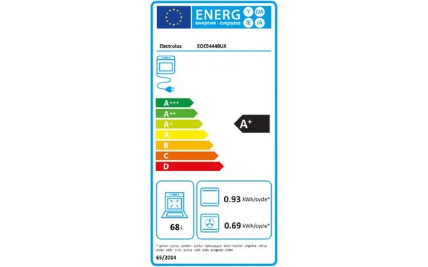 ELECTROLUX EOC5444BUX - &Eacute;tiquette &eacute;nergie