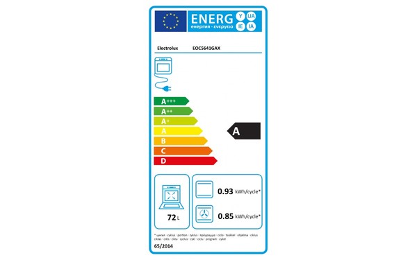 ELECTROLUX EOC5641GAX 2015 - &Eacute;tiquette &eacute;nergie