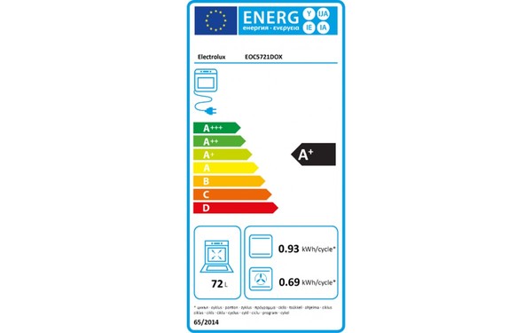 ELECTROLUX EOC5721DOX 2015 - &Eacute;tiquette &eacute;nergie