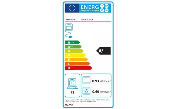ELECTROLUX EOC5741BOX 2016 - &Eacute;tiquette &eacute;nergie