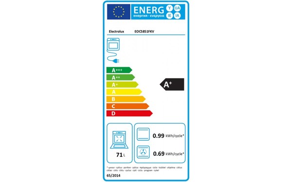 ELECTROLUX EOC5851FKV - &Eacute;tiquette &eacute;nergie