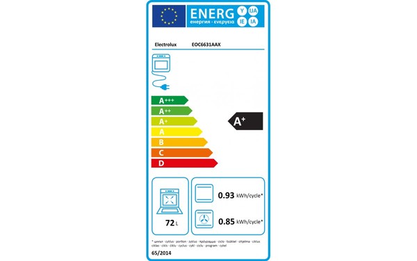 ELECTROLUX EOC6631AAX 2014 - &Eacute;tiquette &eacute;nergie