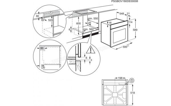ELECTROLUX EOD5H40X 2024 - Dimensions